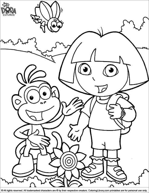 Holiday Coloring Pages Dora Explorer Free Page