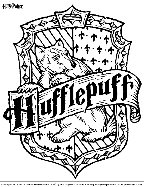 M/hogwarts Logo Coloring Page Detailed Coloring Pages