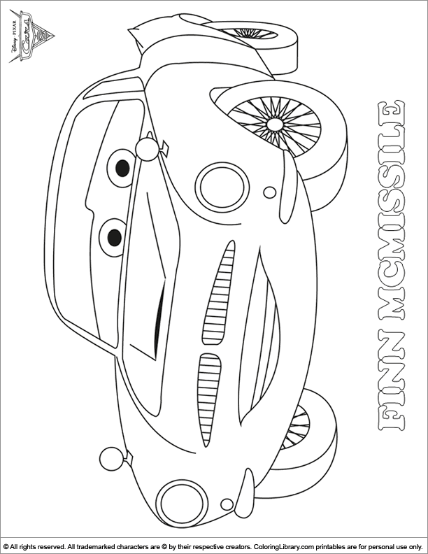 disney cars 2 all characters coloring pages