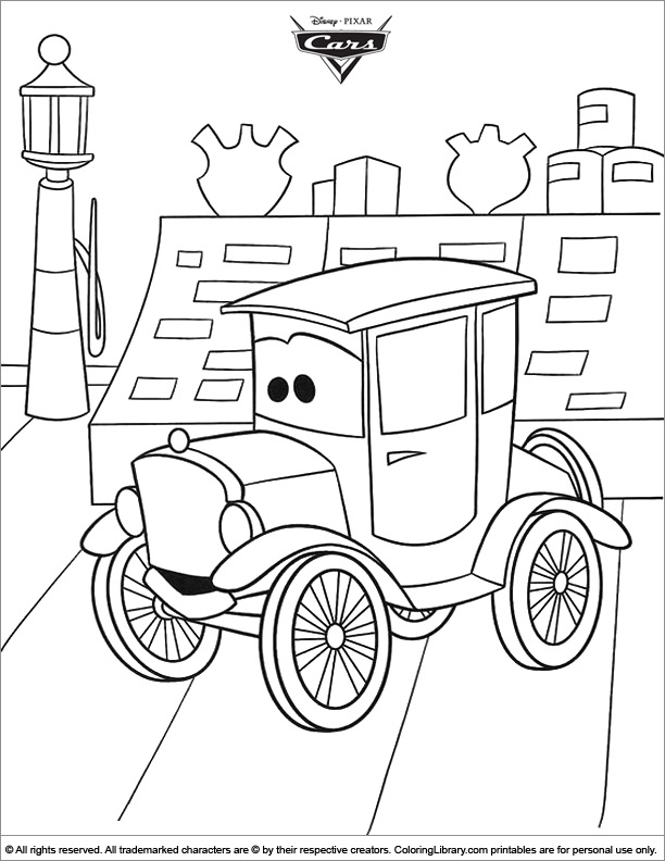 online car coloring pages for kids