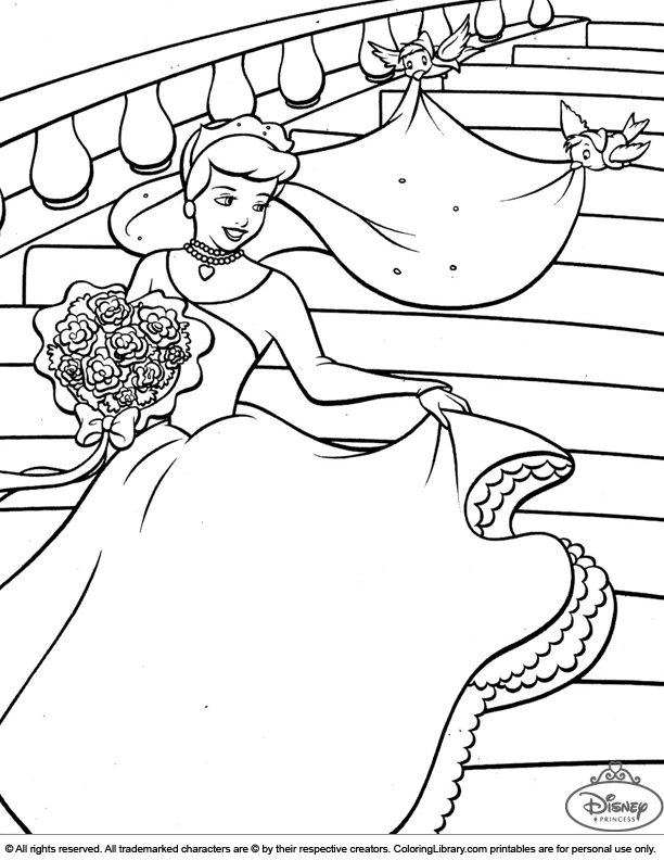 disney princess cinderella coloring pages