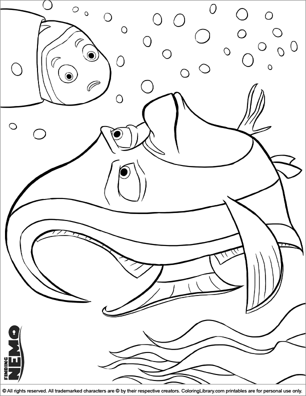 mr ray finding nemo coloring page
