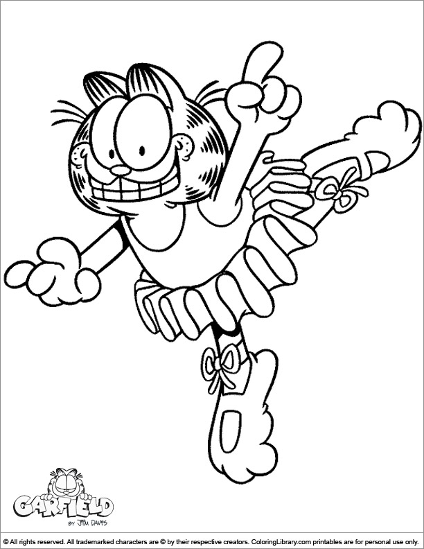 garfield the cat coloring pages