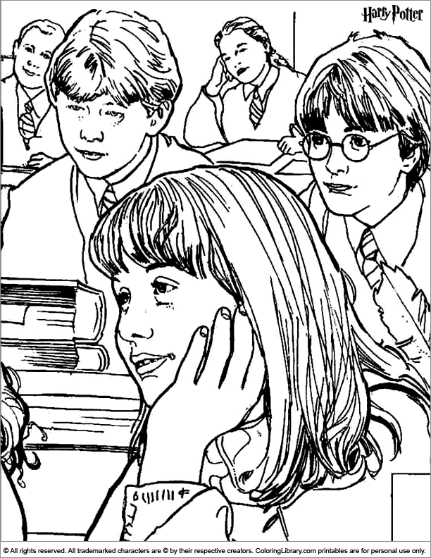 harry potter coloring pages hermione