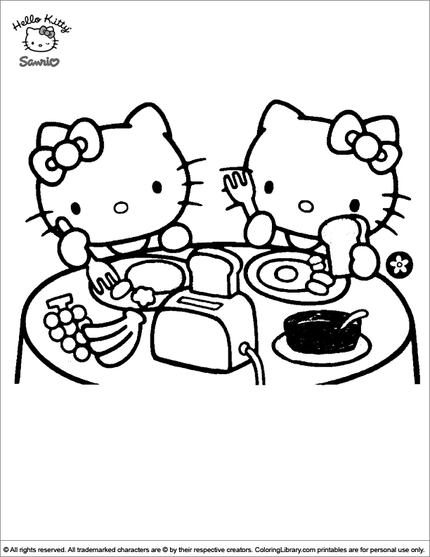 I dowloaded a bunch of free Hello Kitty coloring pages & put them into 1  PDF & thought I would share! (Links in comments) : r/ageregression