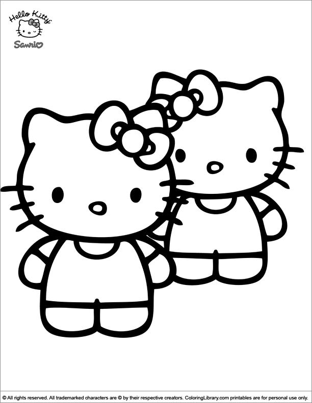 kids coloring pages hello kitty