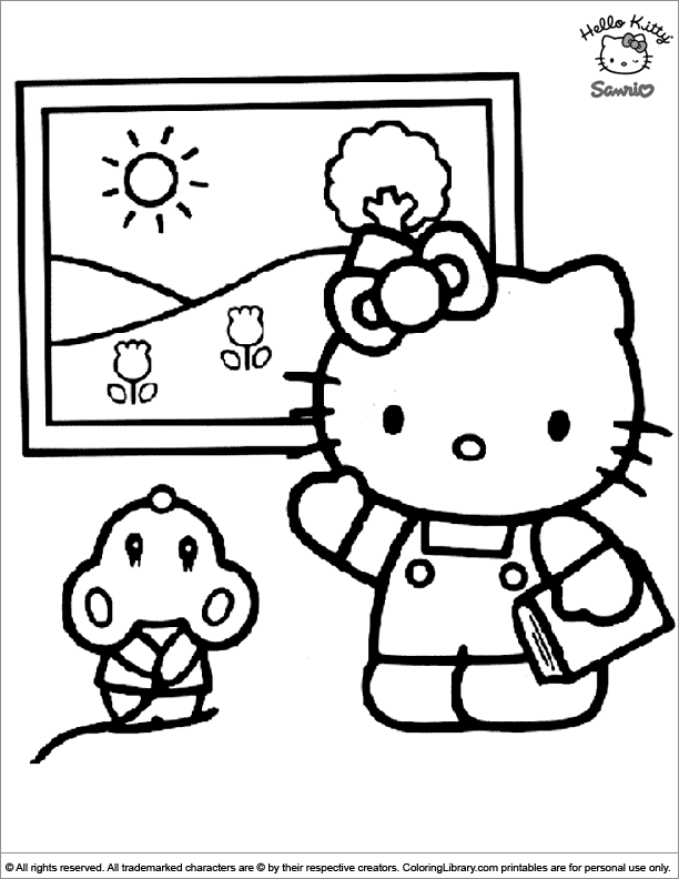 Free Printable Hello Kitty Coloring Pages For Kids