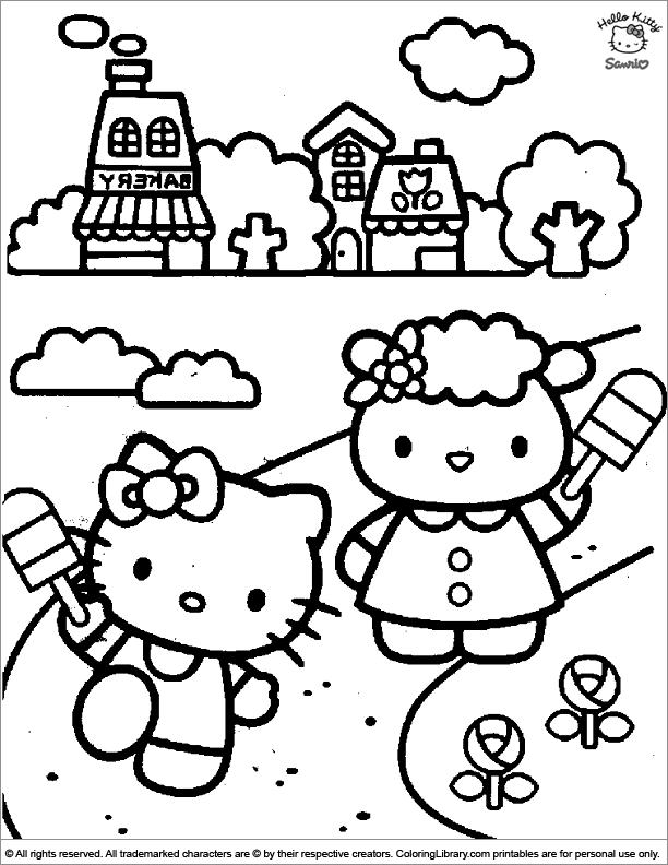 Sanrio Coloring Pages for Students Preschool Pre-K Kinder 1st 5th 6th 7th