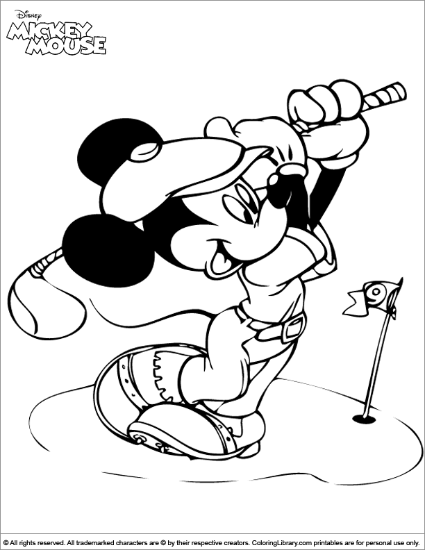 kids golf coloring pages