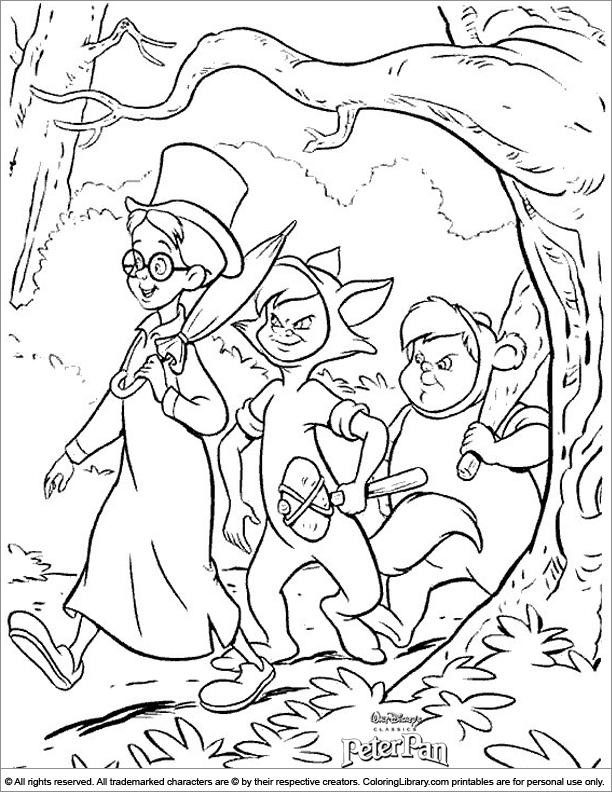peter pan lost boys coloring pages