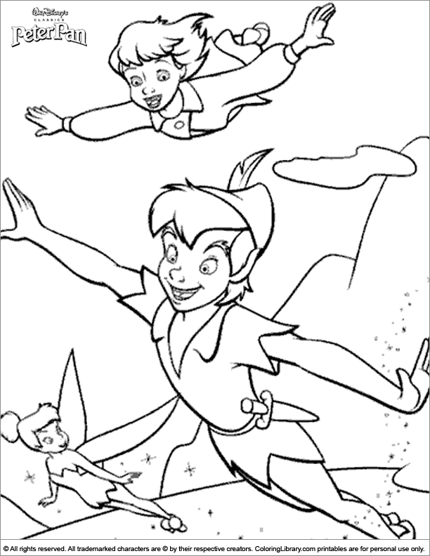 free coloring pages of peter pan