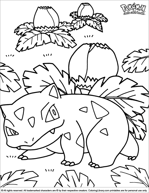 pokemon coloring pages ivysaur