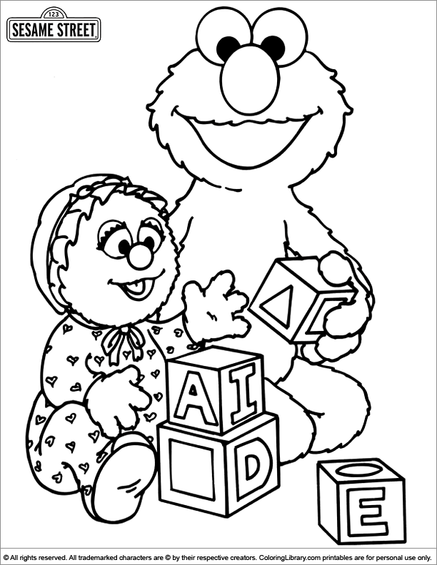 sesame st coloring pages