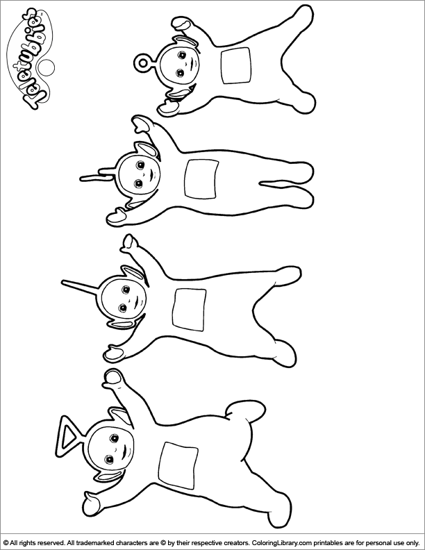 teletubbies tinky winky coloring pages