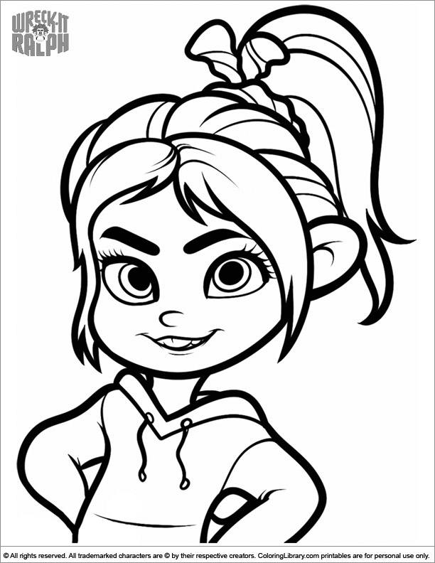 wreck it ralph coloring pages vanellope